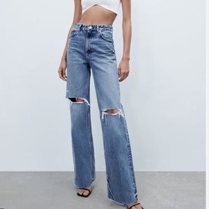 NWT ZARA Wide Leg Jeans